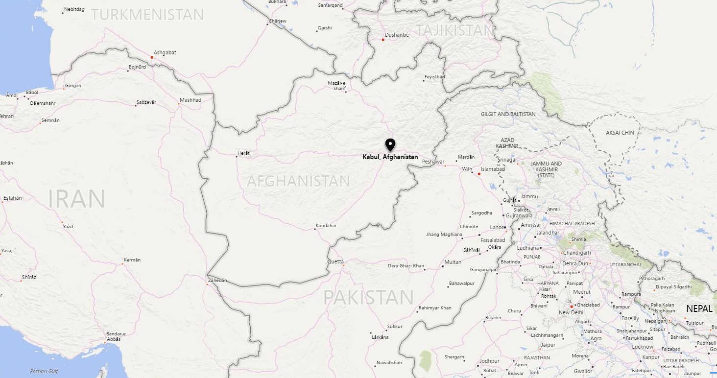 kabul afghanistan country map